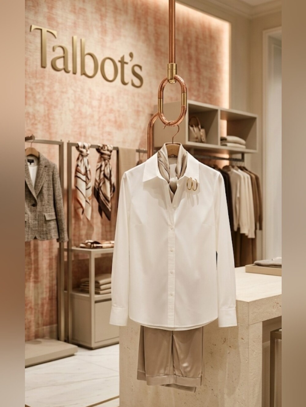 Talbots Classic Crisp White Button-Down Blouse